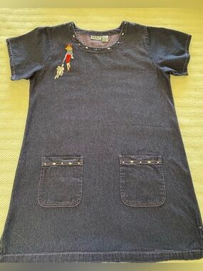 Denim Short-Sleeve Cover-up / Casual Dress -P/XL